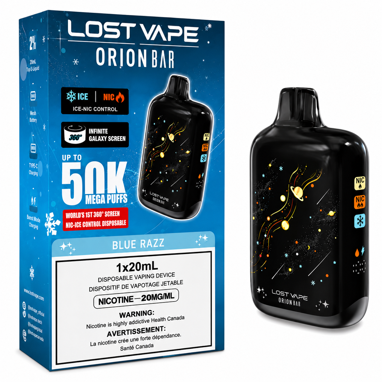 Lost Vape Orion 50000 Hits Mayoreo (Caja 10 Pz)