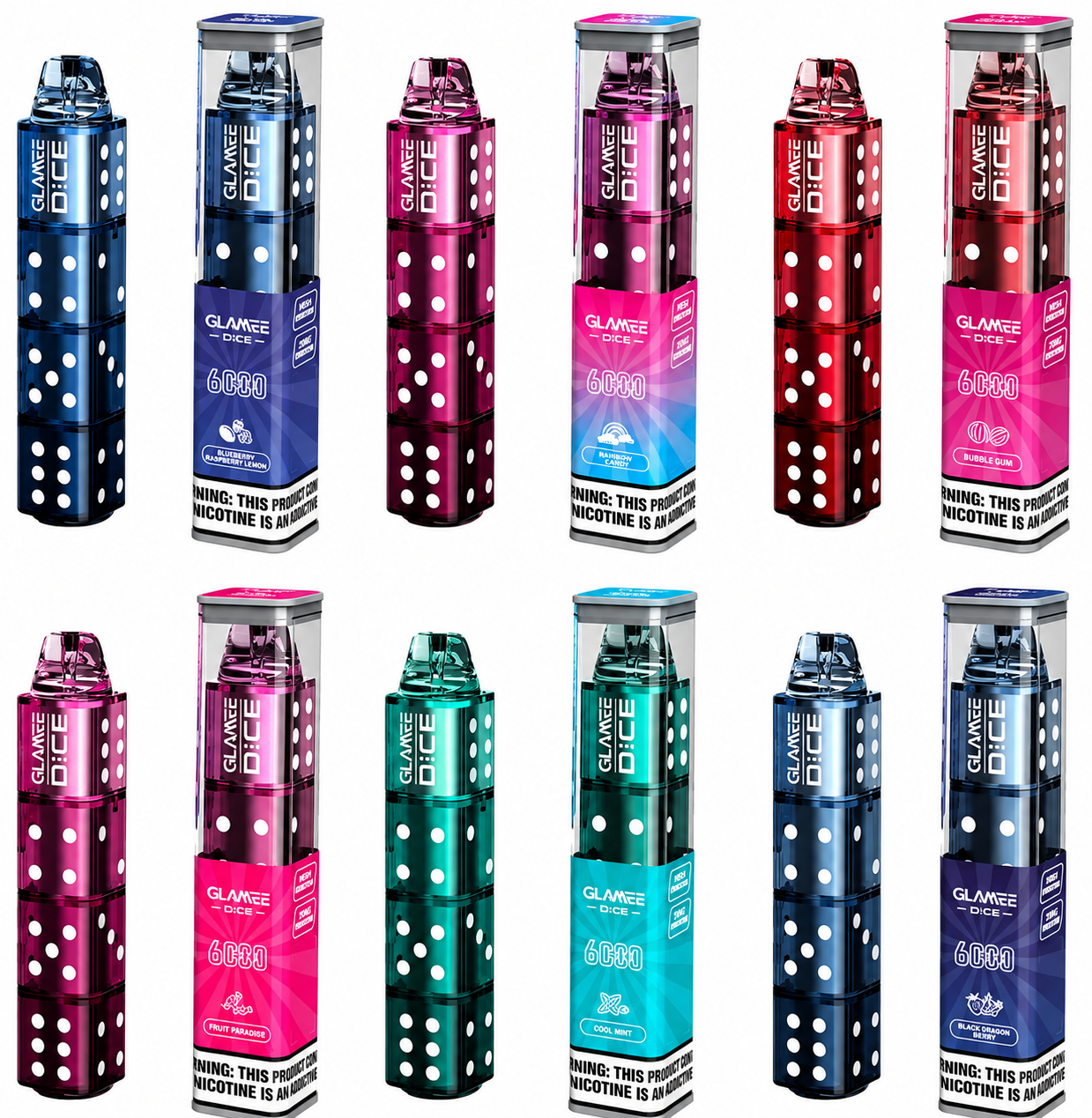 Glamee Dice 6000 HITS Mayoreo (Caja 10 pz)