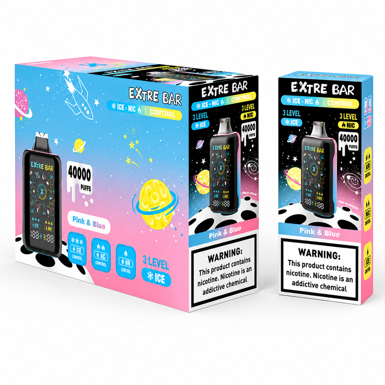 Extre Bar Nic x Ice 40000 HITS Mayoreo (Caja 10 pz)